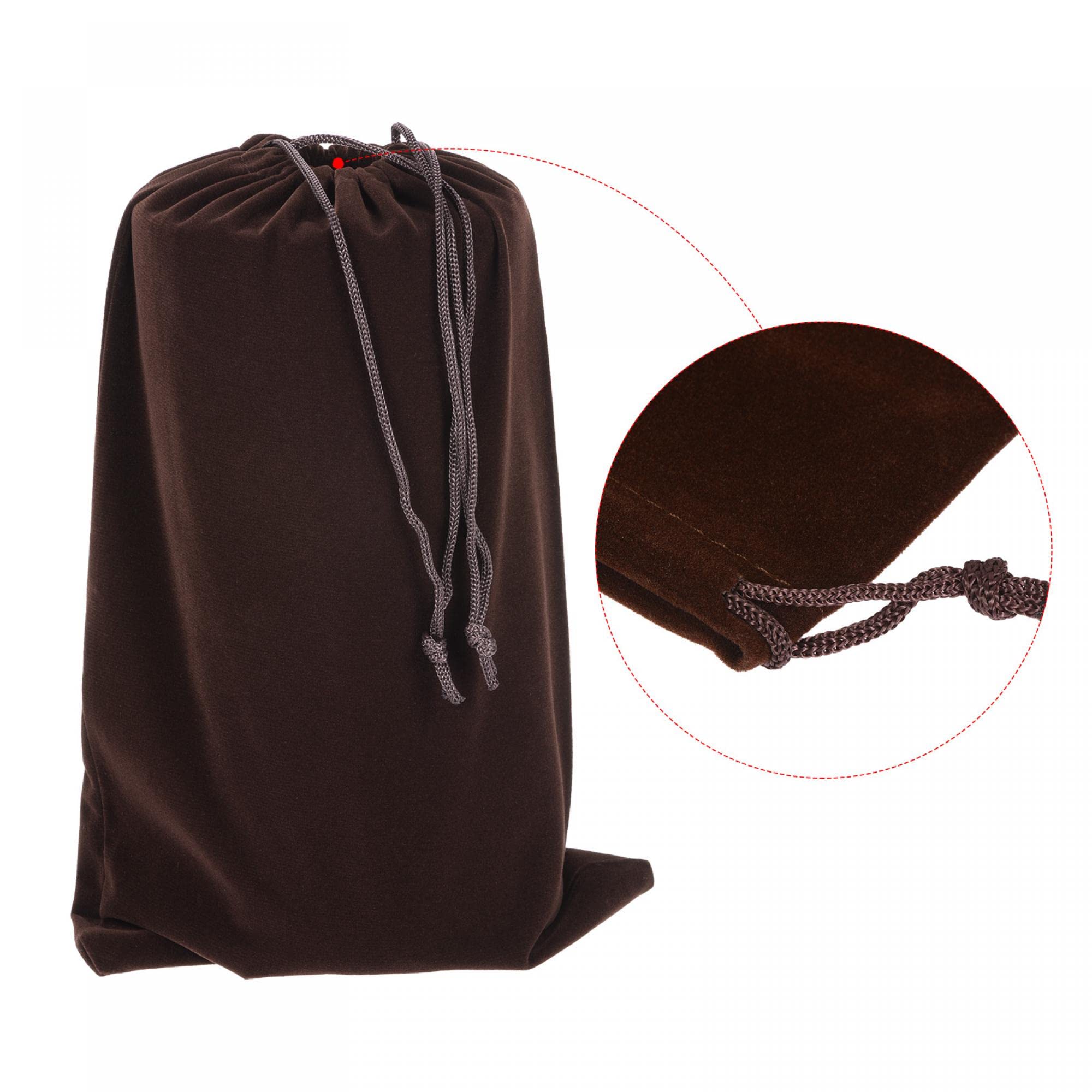 sourcing map pochette microfibre 30x20 cm marron lot 2 anti-rayure