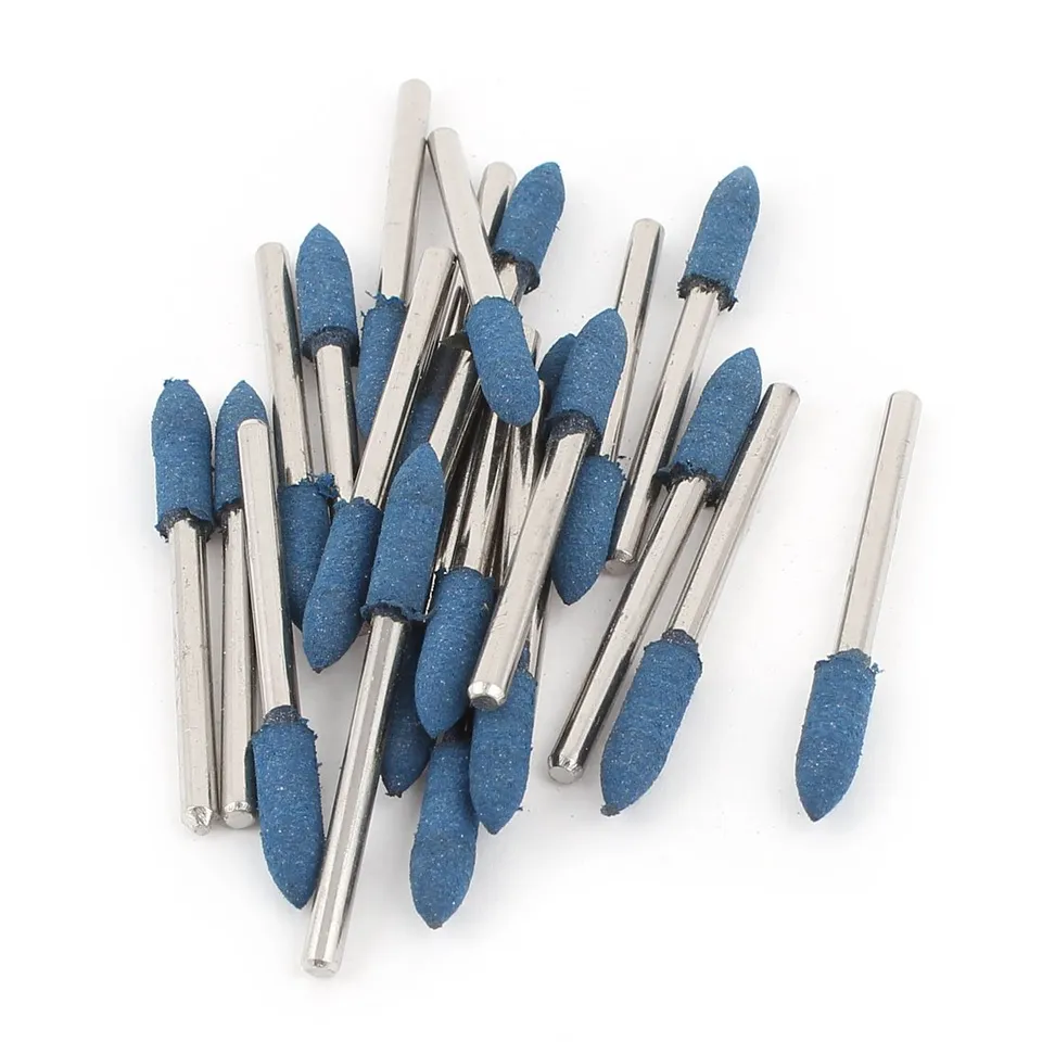 sourcingmap Pointe montée caoutchouc bleu 4mm lot 22