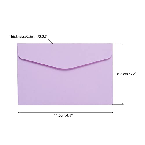 Sourcing Map 100 Mini Enveloppes papier violet clair 8,2x11,5