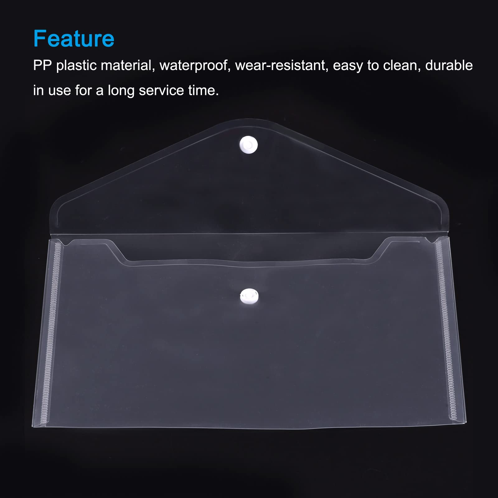 Sourcingmap enveloppe A5 bouton transparente lot de 12