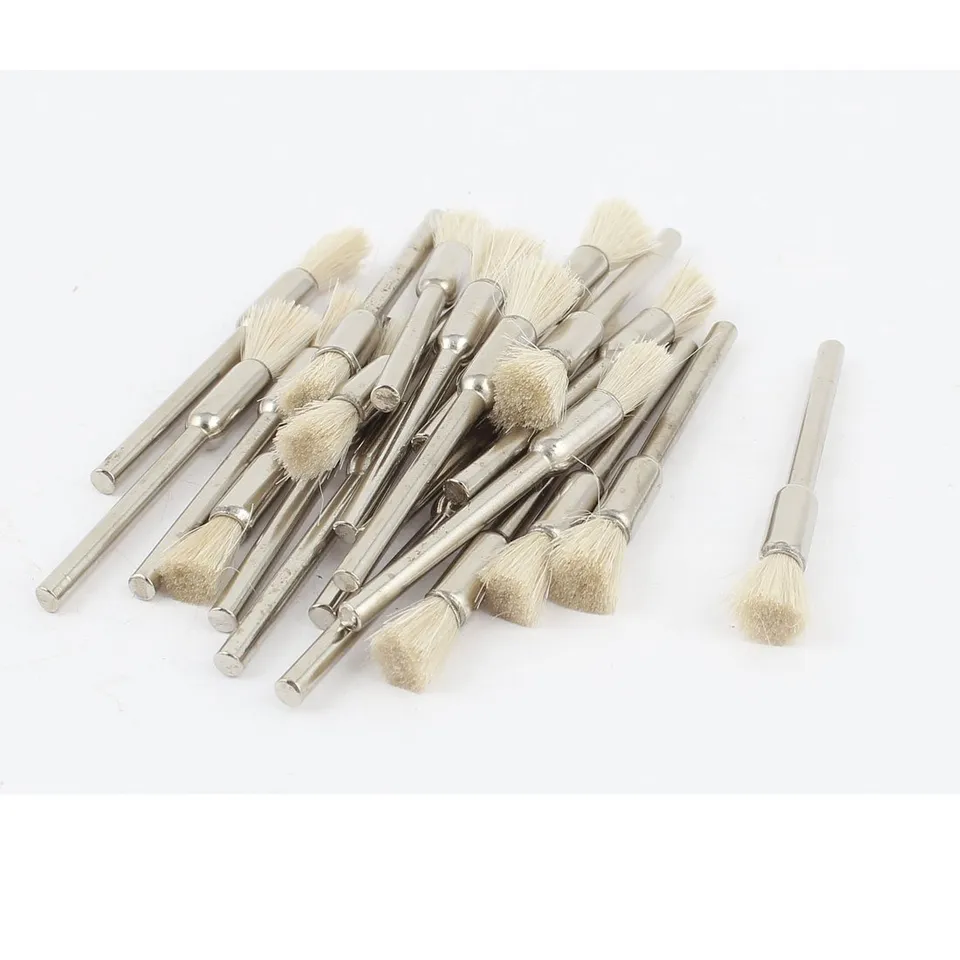 Sourcingmap Brosse Polir Stylo 3 mm Lot de 22 Blanc