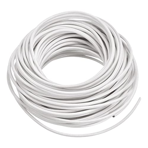 Sourcing Map Home & Garden cordon cuir blanc 2mm 10m vachette