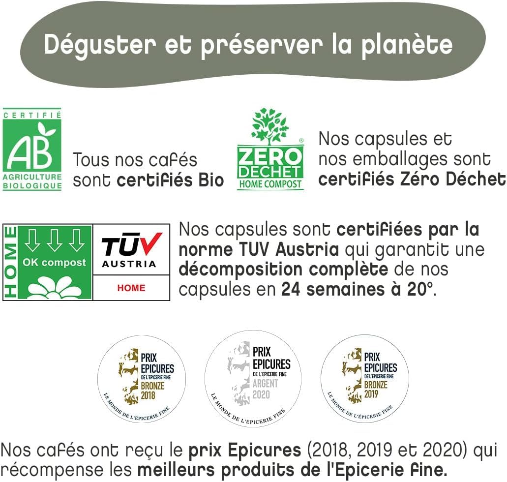 Terramoka La Signature Capsule café bio arabica 60 unités intense