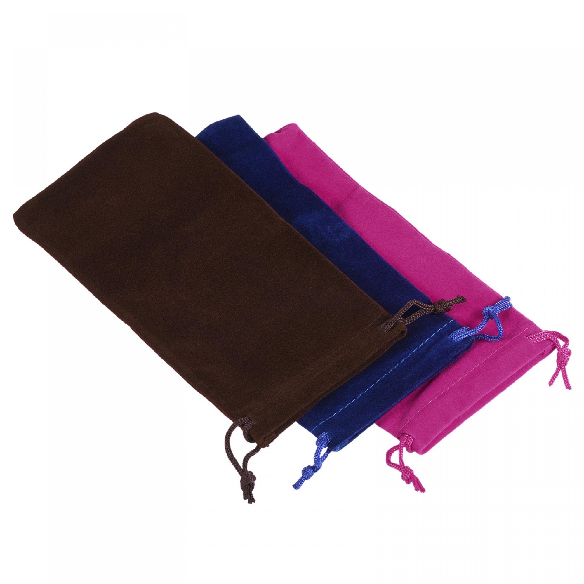 sourcing map pochette flanelle 17x8cm lot 3 pochon cordon multicolore