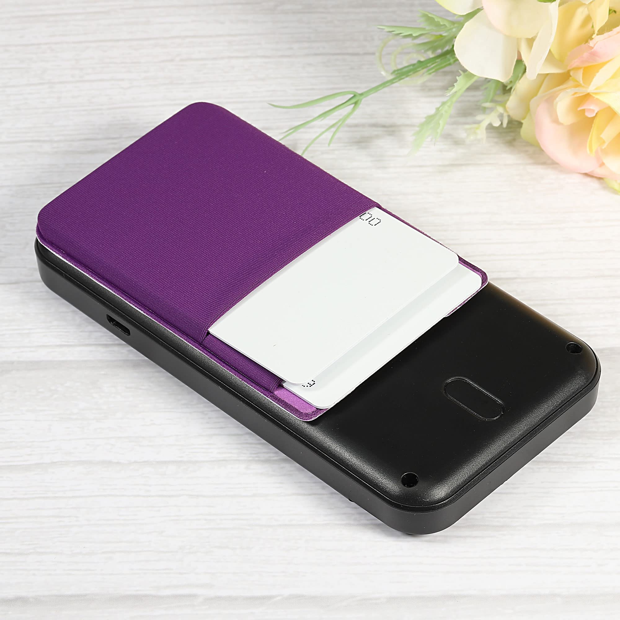 sourcing map Electronics porte-cartes adhésif violet lot 2 double couche