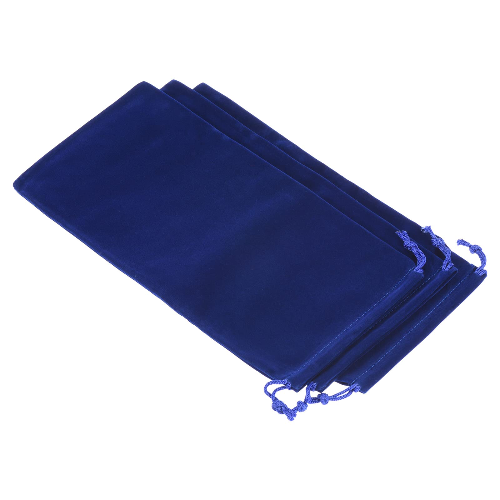 Sourcing Map 3 Pochettes Microfibre 30x15cm Bleu Foncé Cordon