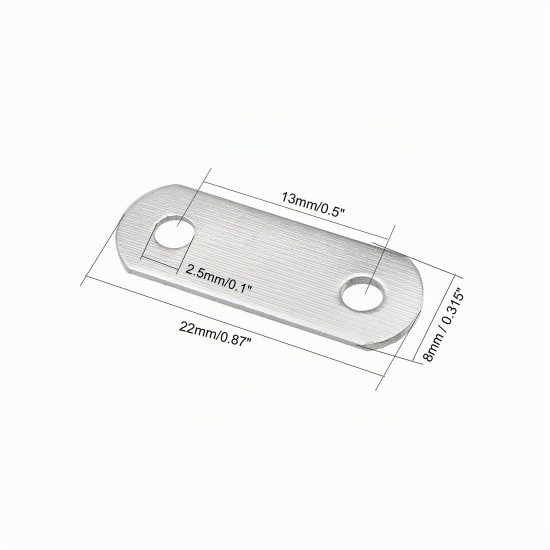 Sourcingmap plaque connecteur plat 22 mm inox lot 10