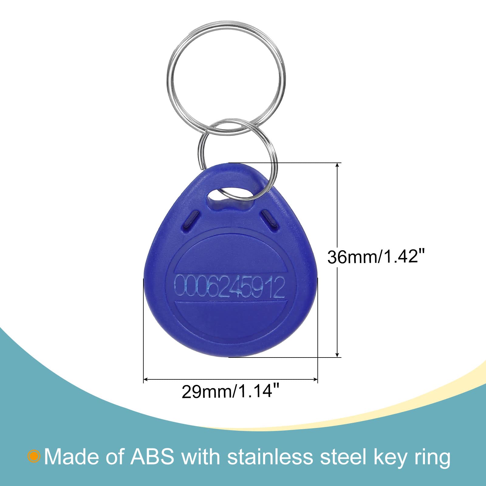 Sourcingmap Electronics badge RFID 125 kHz bleu lot de 20