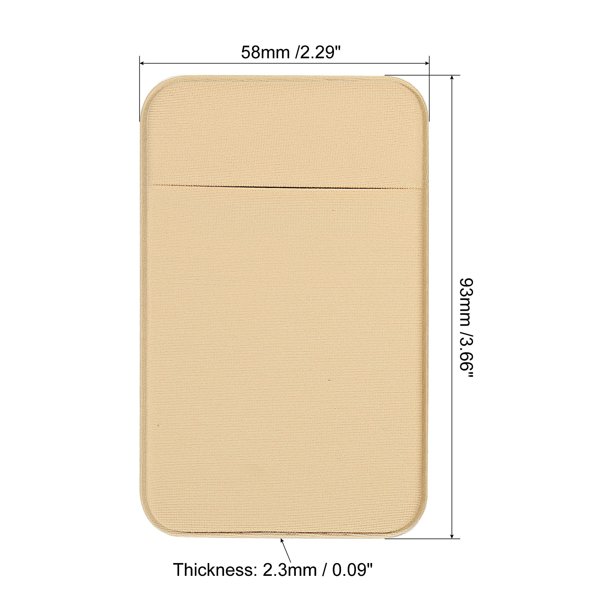 sourcing map porte-carte adhésif téléphone jaune lot 3 extensible