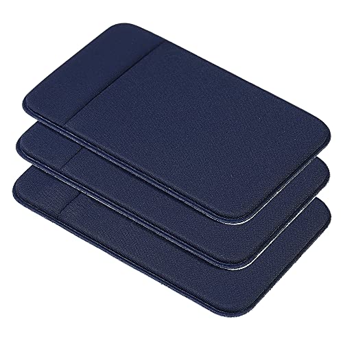 sourcing map Pochette carte téléphone spandex bleu marine lot 3