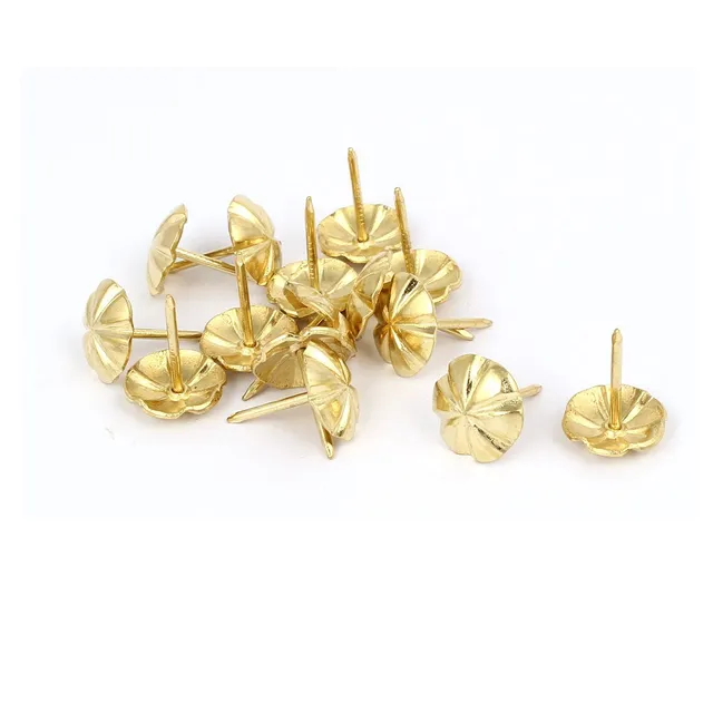 Sourcing Map 15 Punaises Tapissier Doré 16 mm