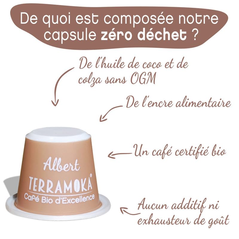 Terramoka Monsieur Albert capsules café Pérou bio 60 fruité