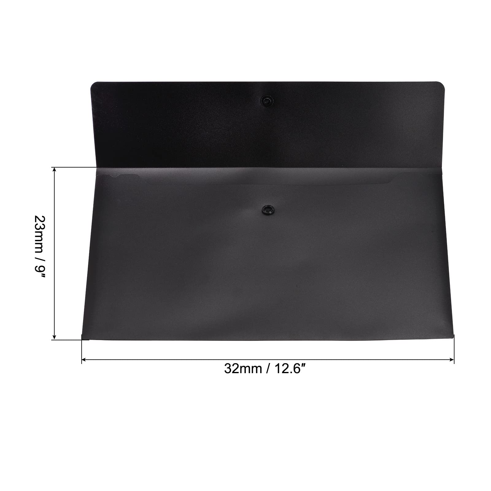 sourcing map A4 pochette à bouton noire lot de 10