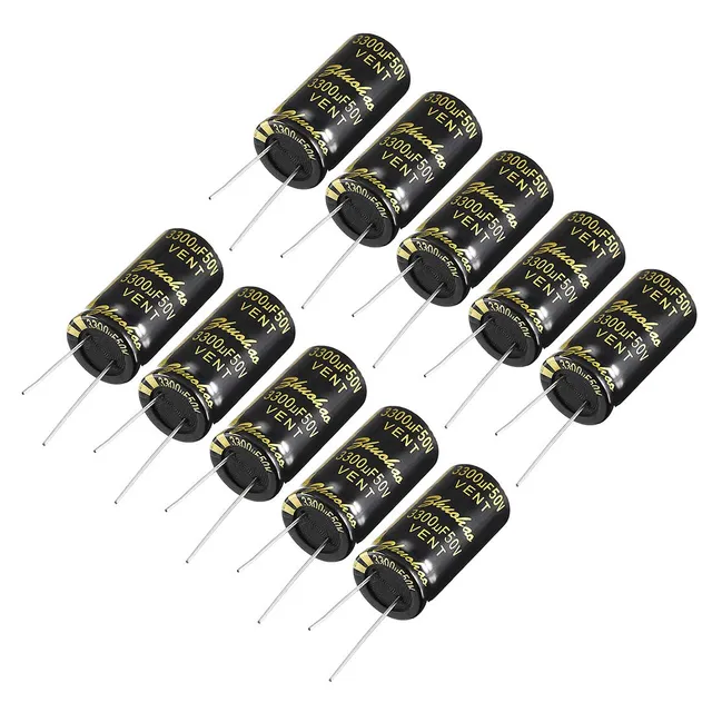 Sourcingmap Condensateur Électrolytique 3300uF 50V 10 Pièces 105°C