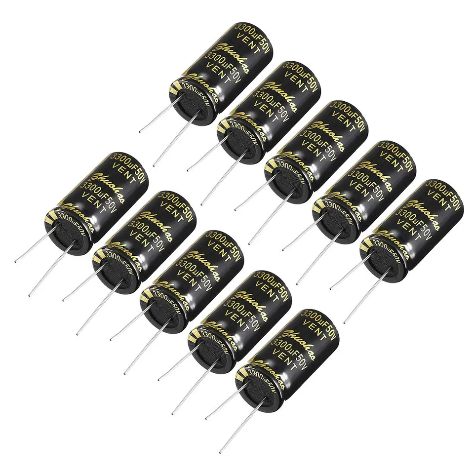 Sourcingmap Condensateur Électrolytique 3300uF 50V 10 Pièces 105°C