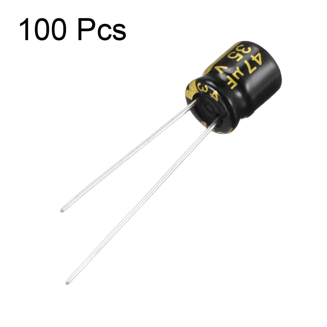 Sourcing Map Condensateur 47uF 35V 6,3x7mm x100 radial