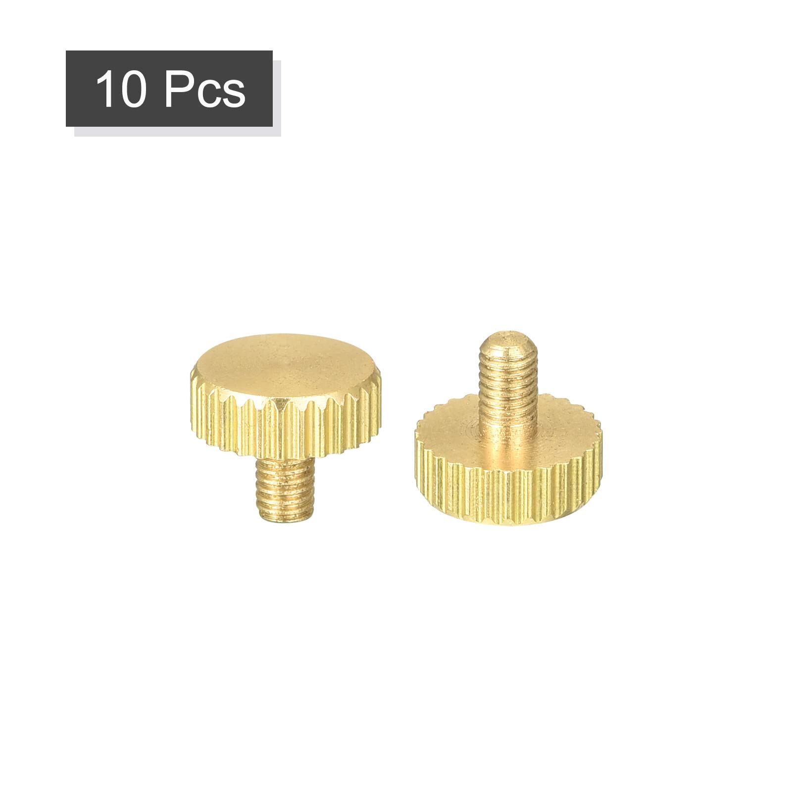 Sourcingmap Home & Garden Vis moletée M3x5mm laiton lot de 10