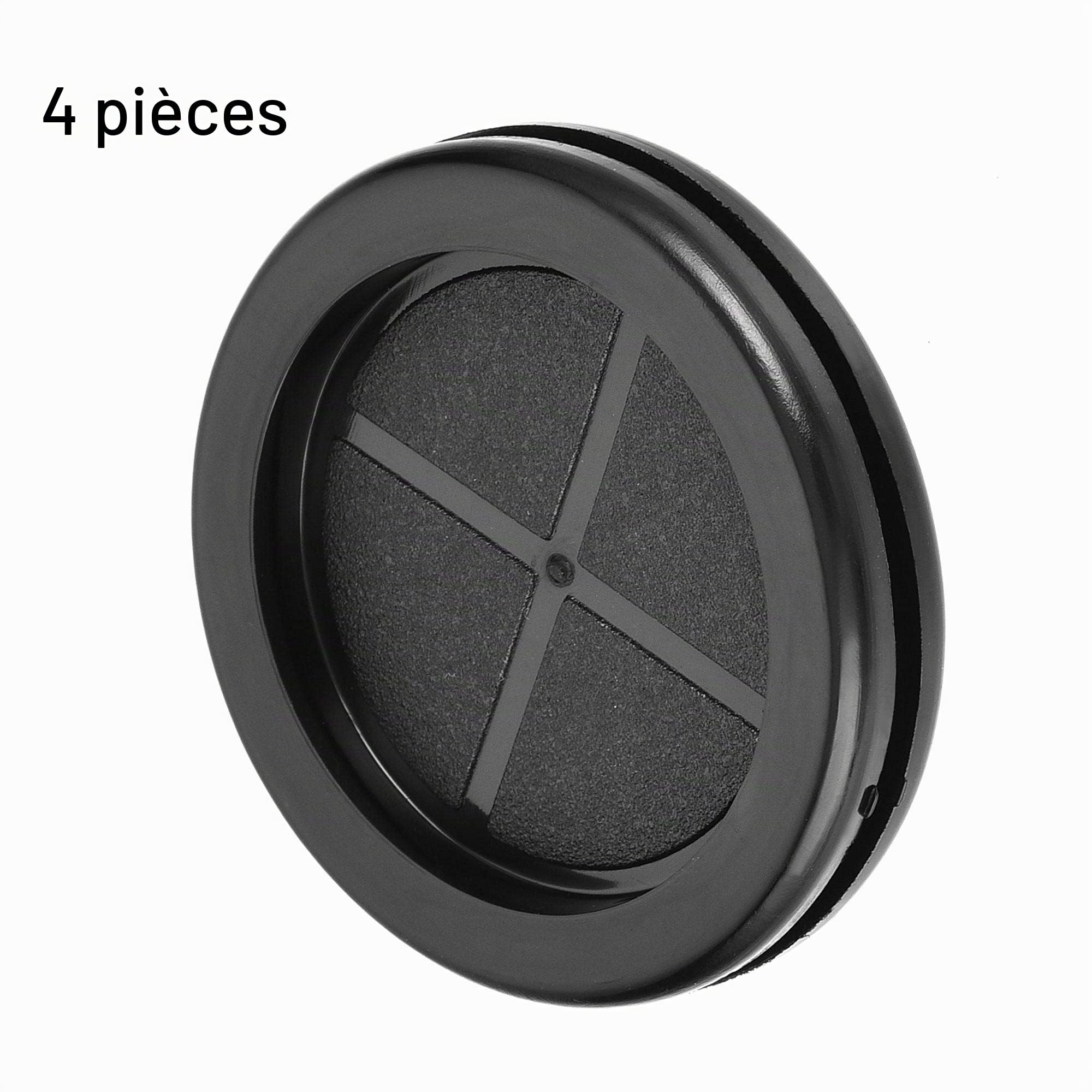 sourcing map 50mm passe-fil caoutchouc rond noir lot 4