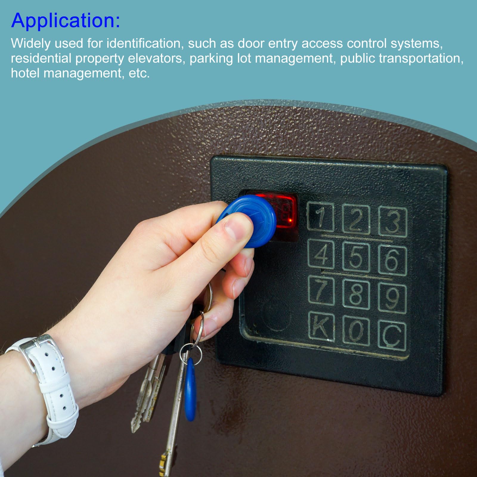 Sourcing Map Electronics Badge RFID 125KHz 4 Couleurs x20 Lecture Seule