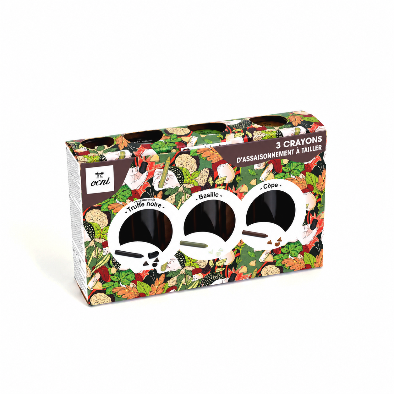 OCNI Coffrets 3 crayons Festin Festif Basilic Truffe Cèpe