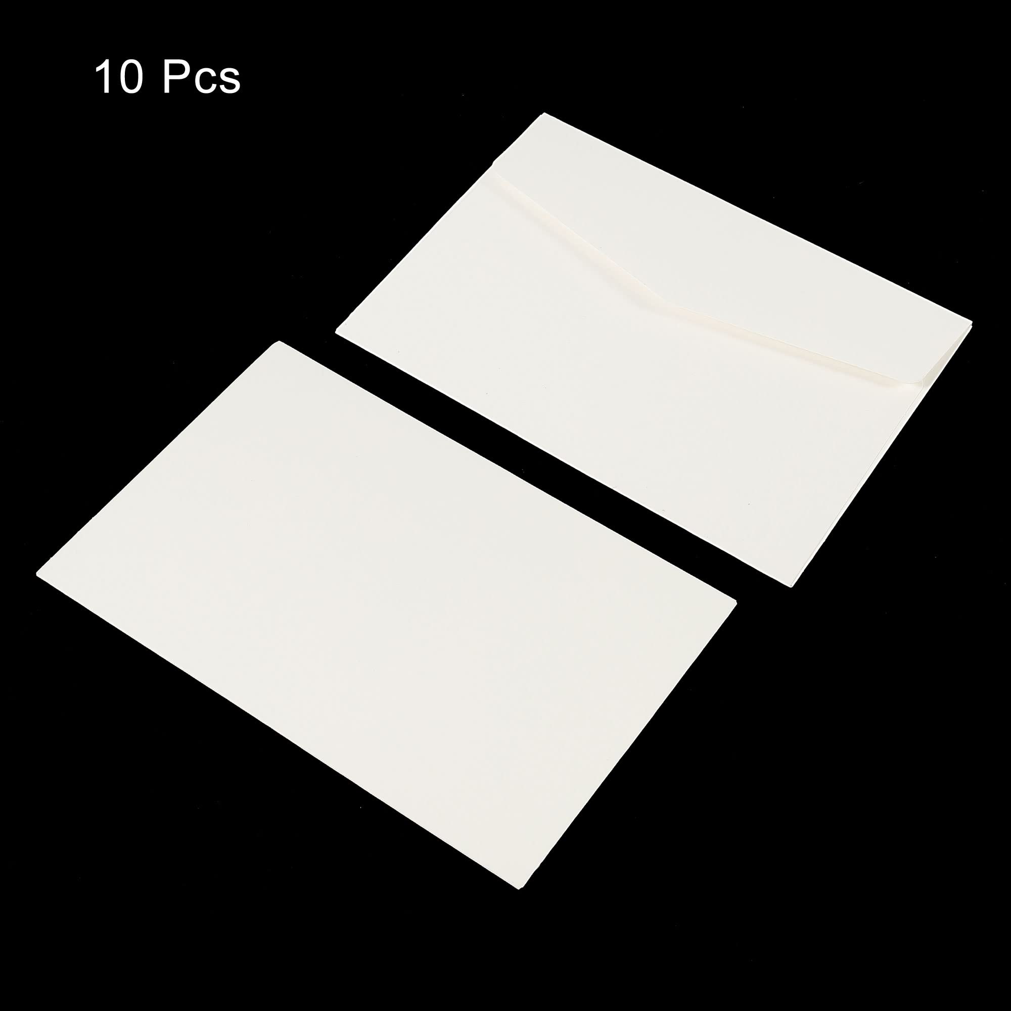 Sourcing Map Enveloppe 11x16 cm Blanche x10 Carte Invitation