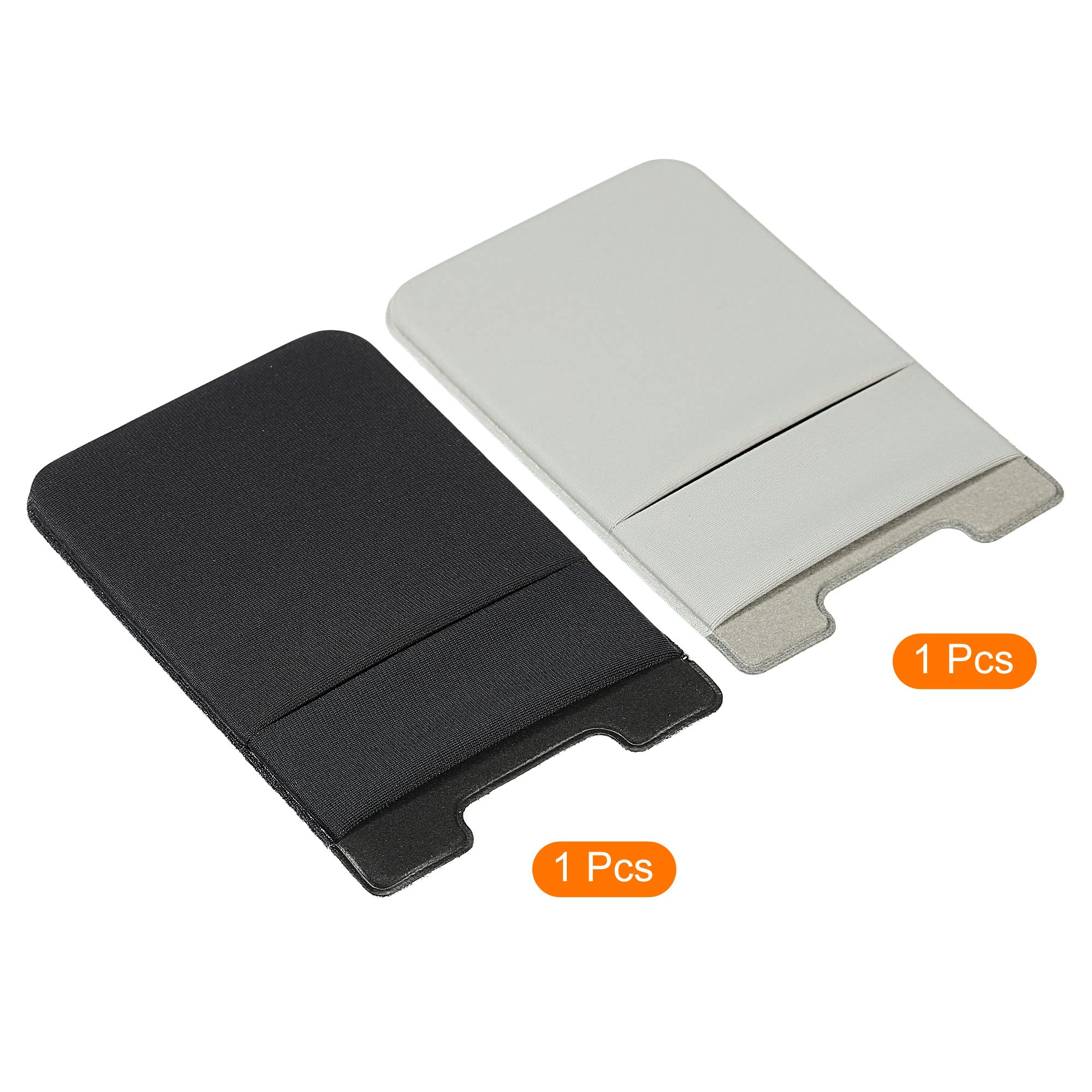 Sourcing Map Electronics porte-carte adhésif double couche noir gris x2