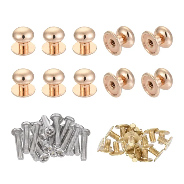 Sourcingmap 10mm bouton meuble rond or clair 20 pcs zinc