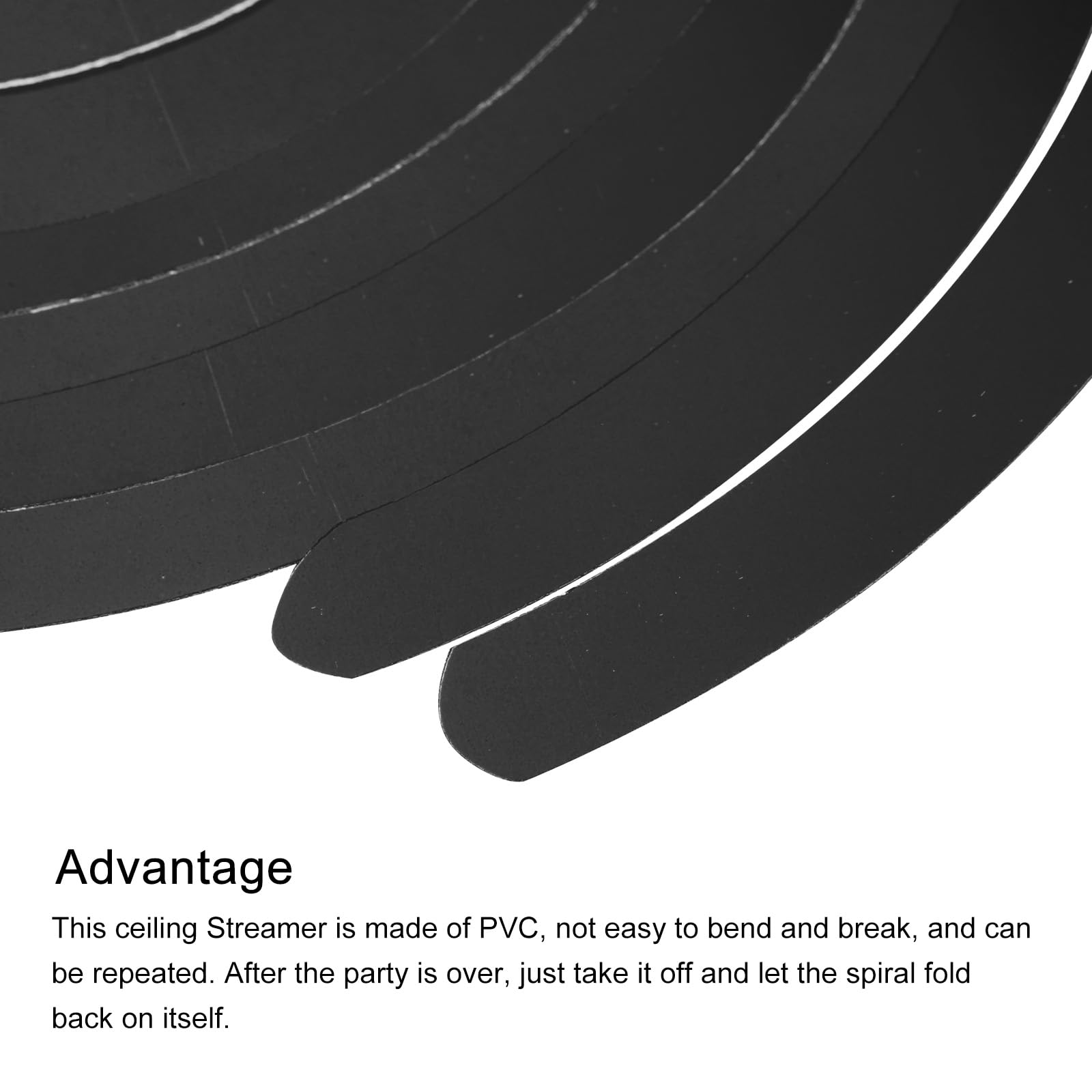 Sourcing Map Décoration Spirale Fête Noir 30 Pcs