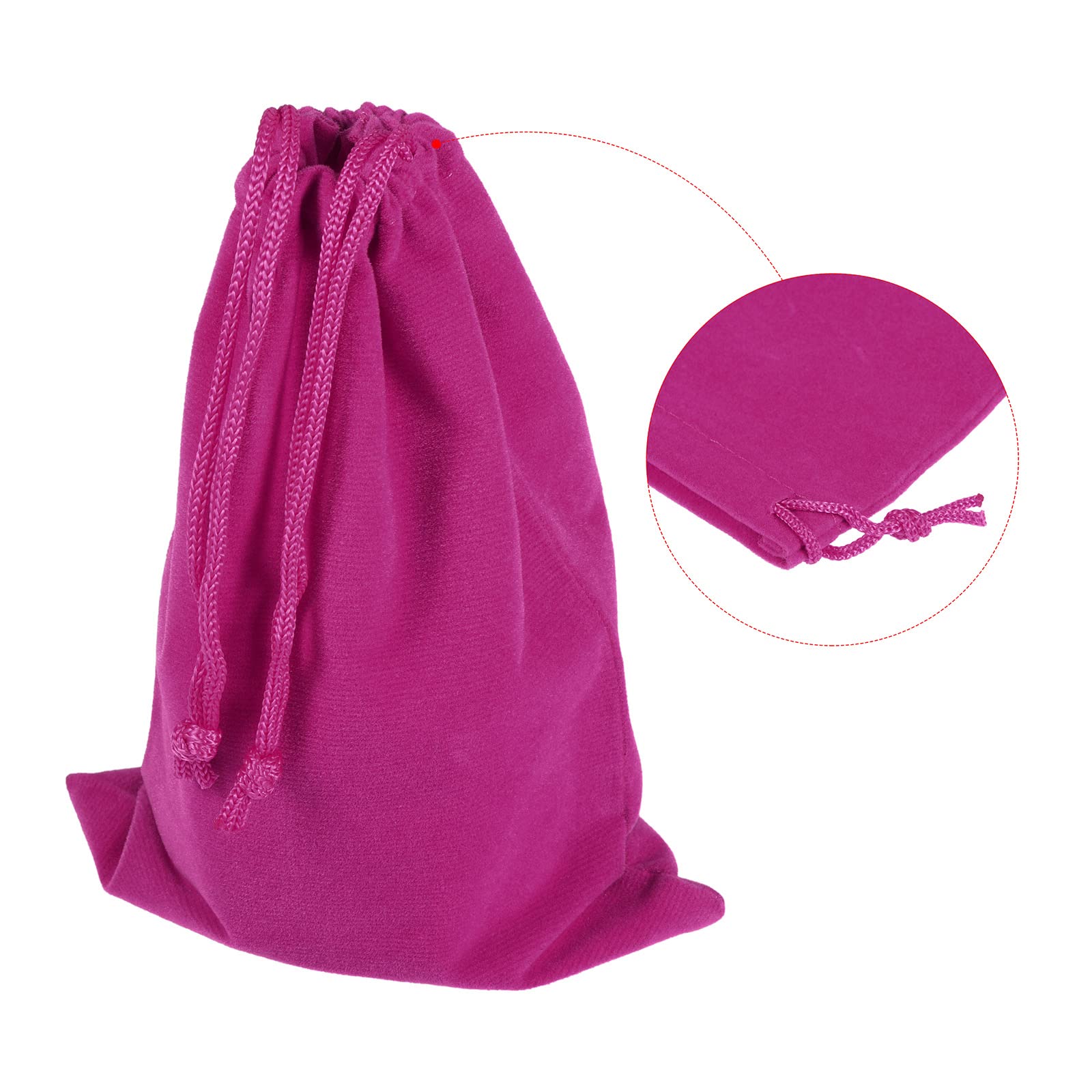 sourcing map Pochon flanelle 18x12 cm x3 3 couleurs bijoux