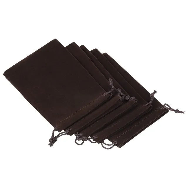 Sourcing Map Pochette 14x10 cm Marron x5 Étui Lunettes