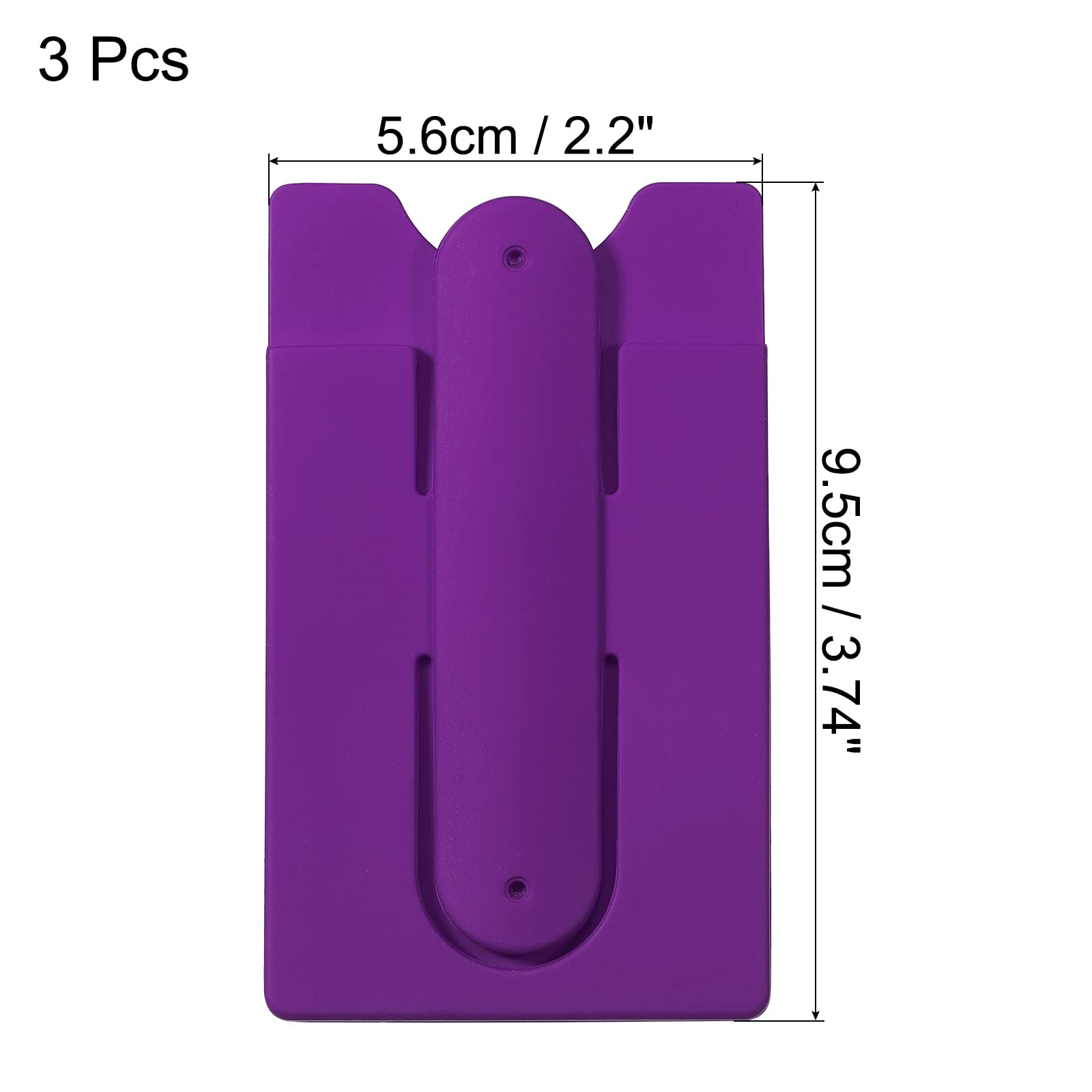 Sourcing Map Electronics porte-carte téléphone violet lot 3 silicone