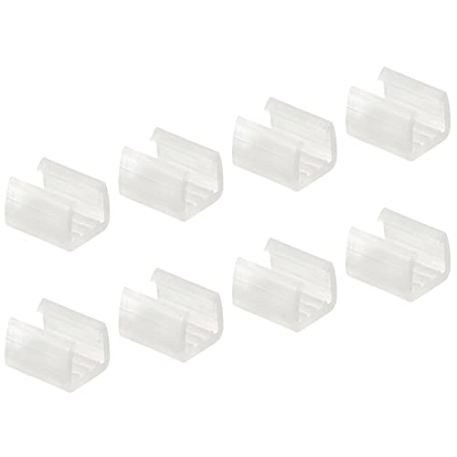 sourcing map Industrial clips néon LED 8 mm transparent lot 50