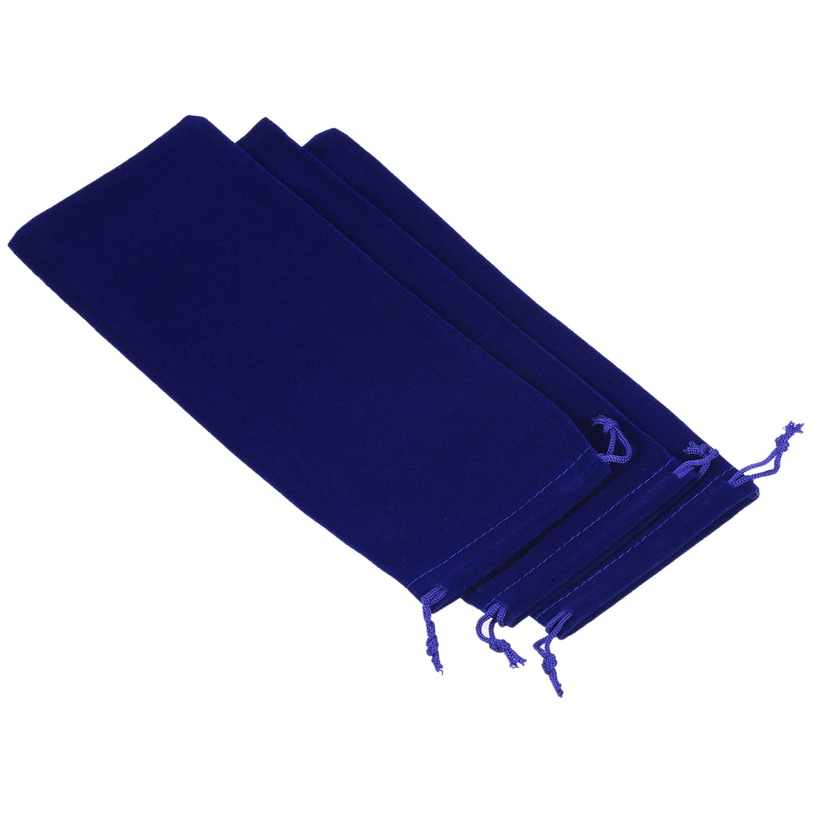 Sourcing Map Pochette 25x10 cm Bleu Foncé x3 Étui Lunettes
