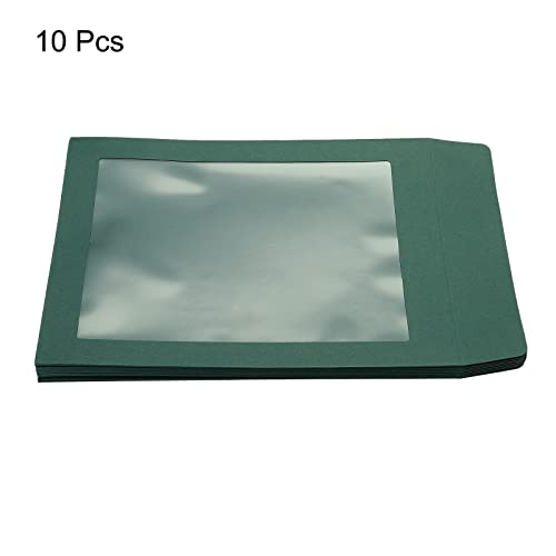 sourcingmap A5 enveloppe à fenêtre verte lot 10 fenêtre simple face