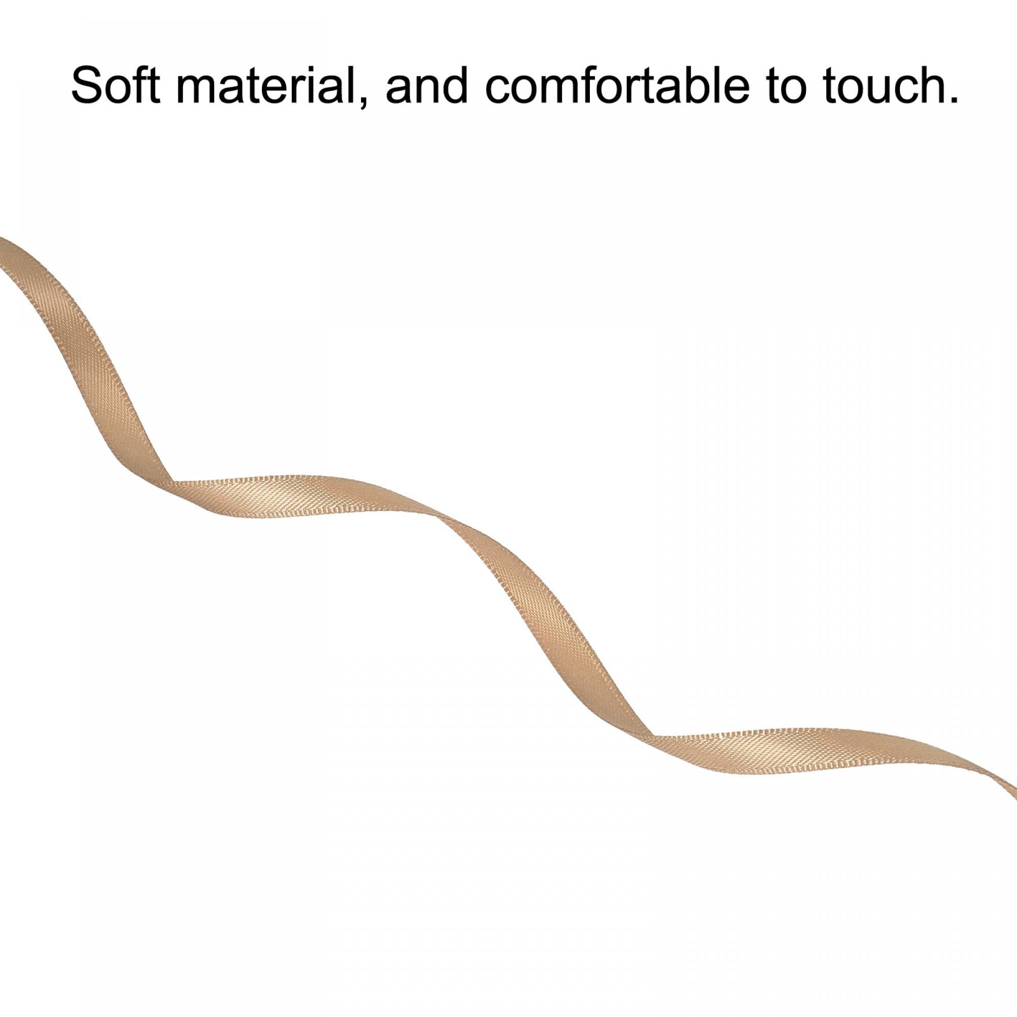 Sourcing Map ruban satin kaki 7mm x 91,4m double face