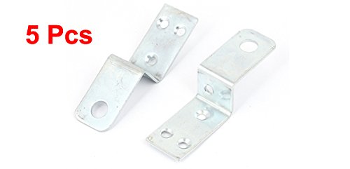 sourcingmap Équerre Z métal argent 70mm lot 5