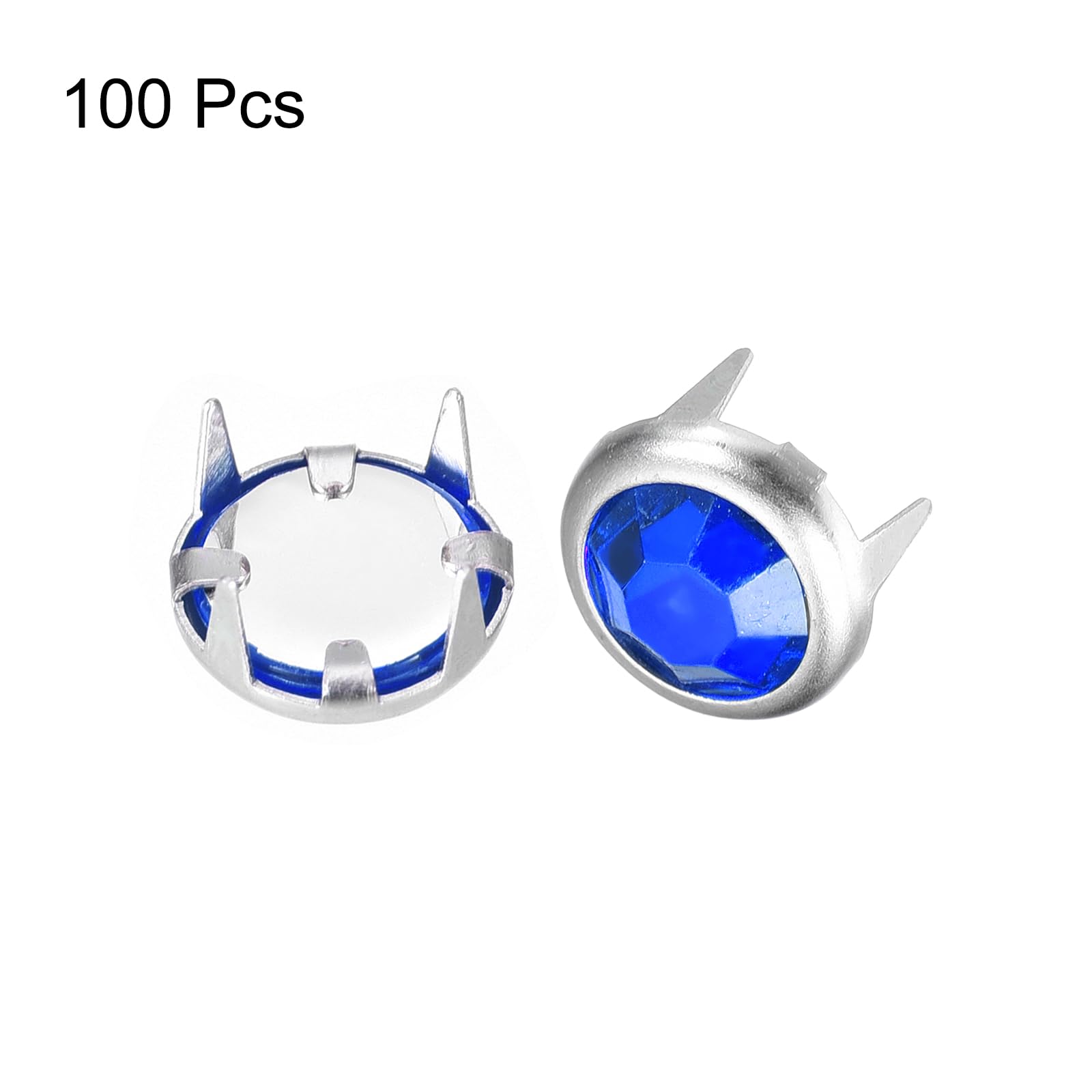 Sourcingmap Clous strass verre bleu foncé 6 mm lot 100 à griffes
