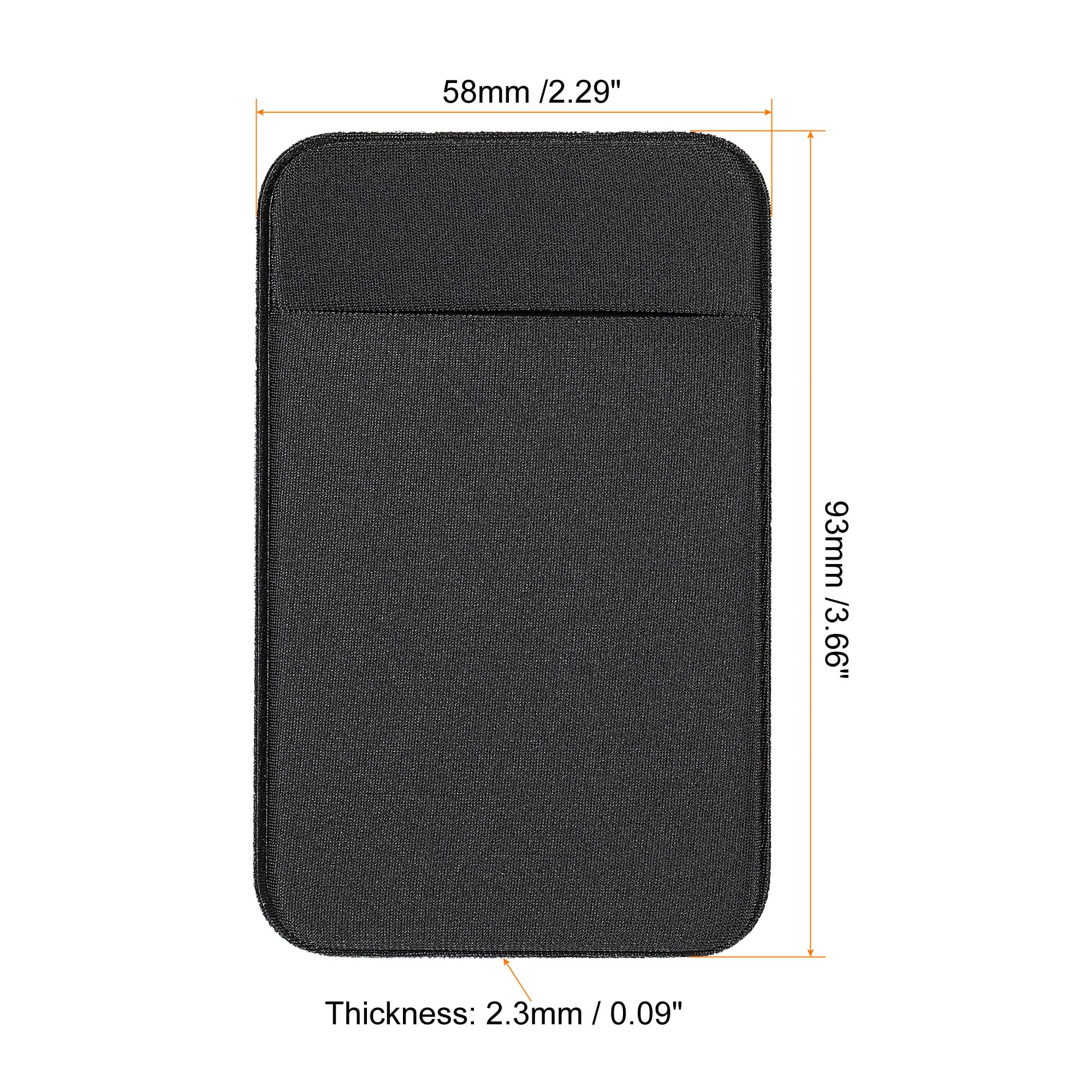 Sourcing Map Electronics porte-carte téléphone noir lot 3 spandex
