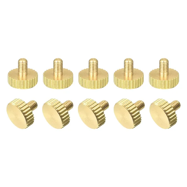 Sourcingmap Home & Garden Vis moletée M3x5mm laiton lot de 10