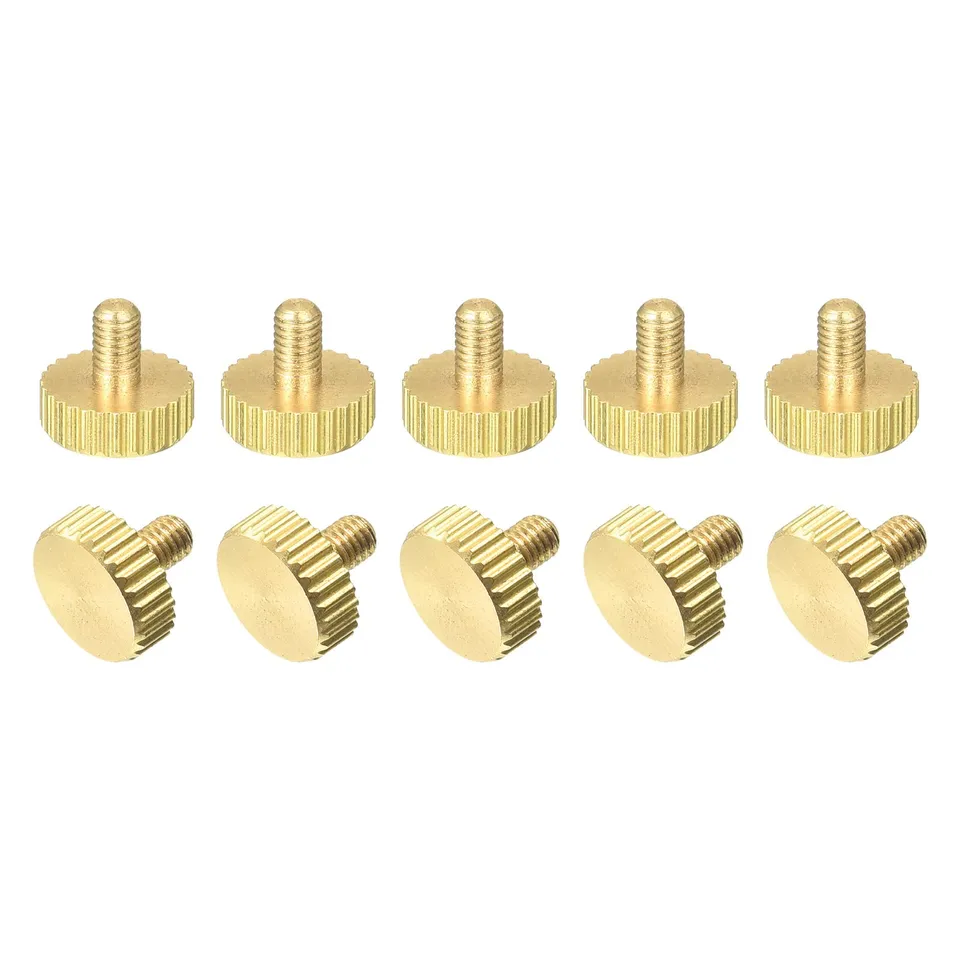 Sourcingmap Home & Garden Vis moletée M3x5mm laiton lot de 10