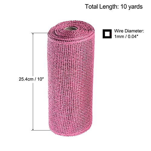 Sourcingmap Home & Garden ruban toile de jute rose 25,4 cm x 9 m