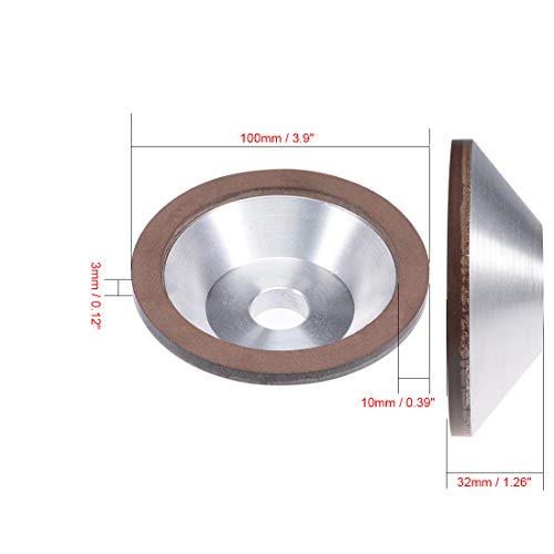 Sourcing Map Meule diamant boisseau 100mm grain 150