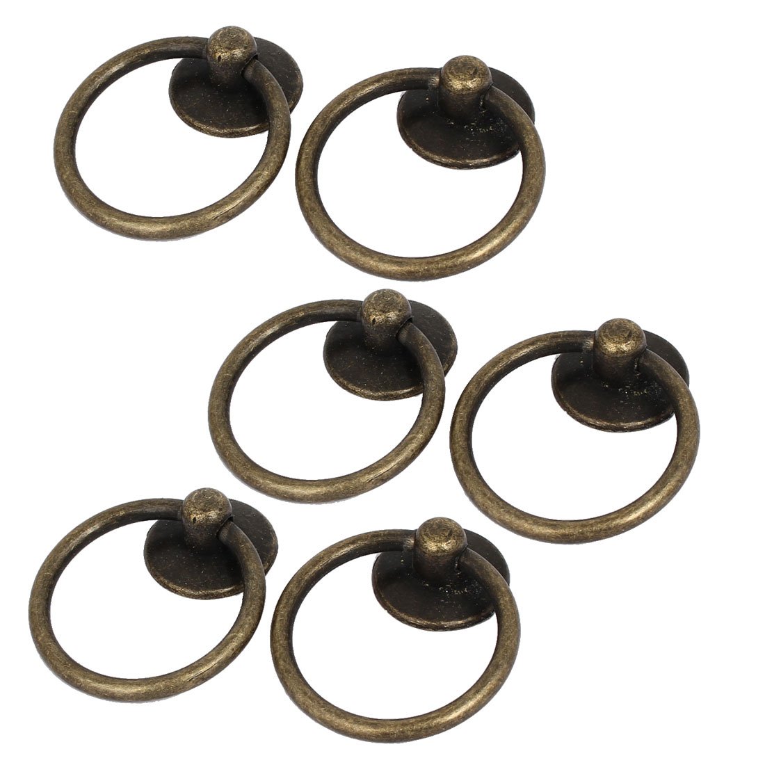 sourcing map Poignée anneau bronze 52mm lot 6