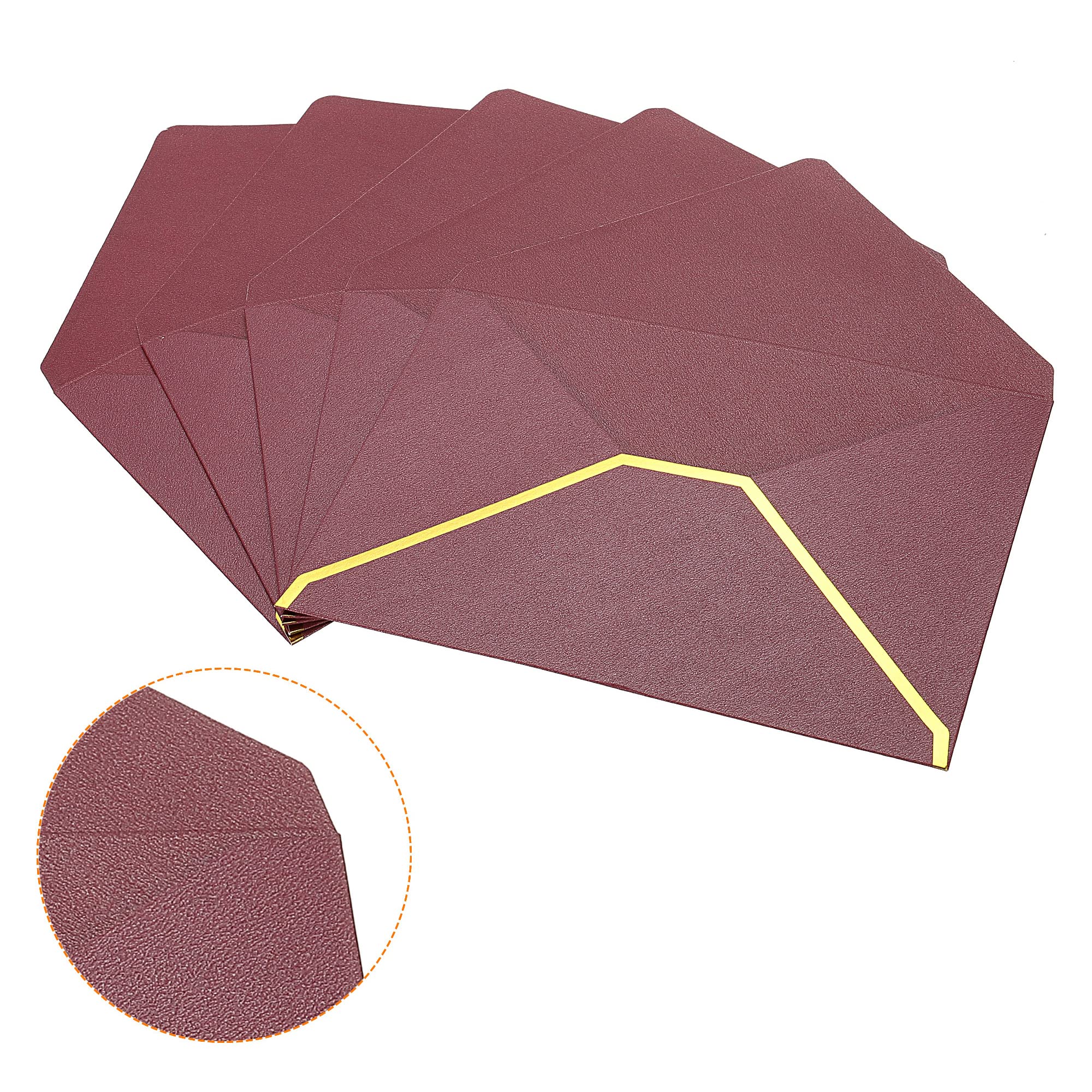 Sourcing Map B6 Enveloppe Vin Rouge Lot 20 Mariage