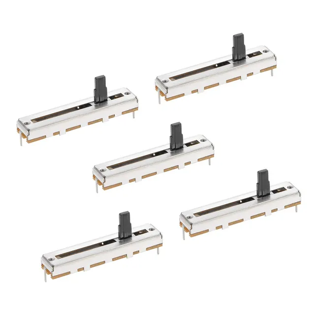 Sourcing Map B10K Potentiomètre à Glissière 45mm Lot 5 Linéaire