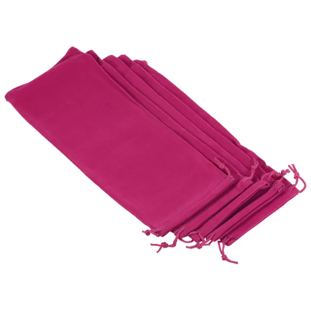sourcingmap Pochette Microfibre 25x10cm Rose Rouge x5 Lunettes