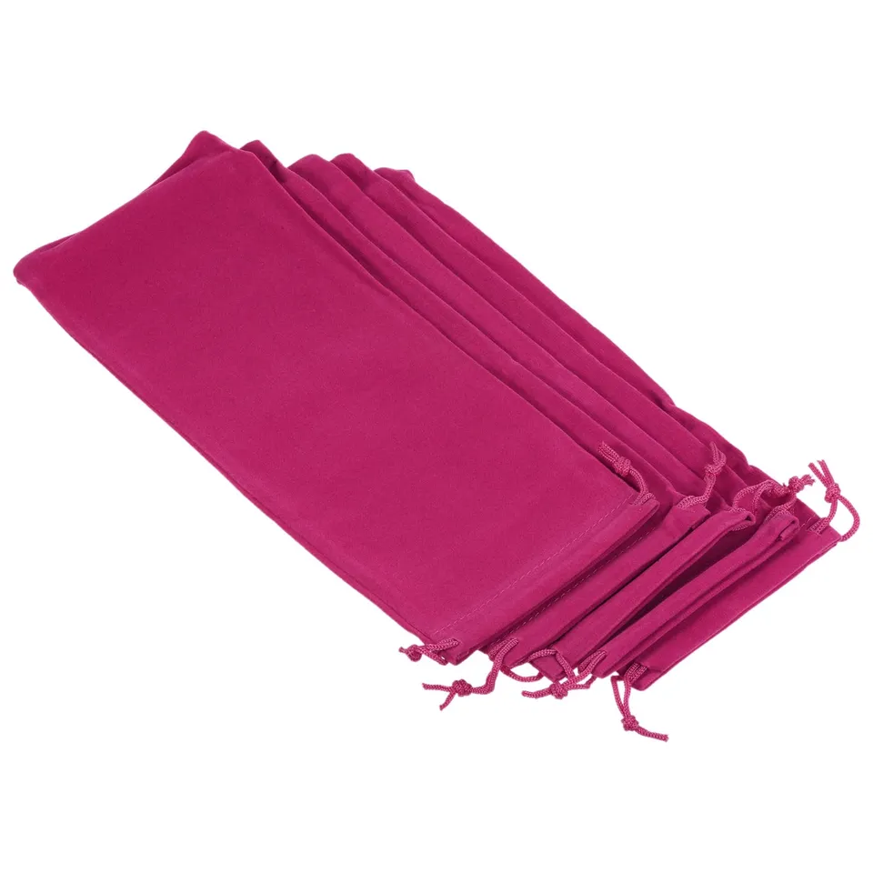 sourcingmap Pochette Microfibre 25x10cm Rose Rouge x5 Lunettes