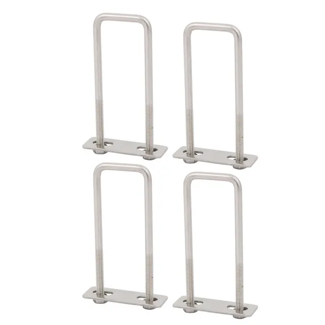 Sourcing Map Boulon en U inox 304 M6 100mm lot 4