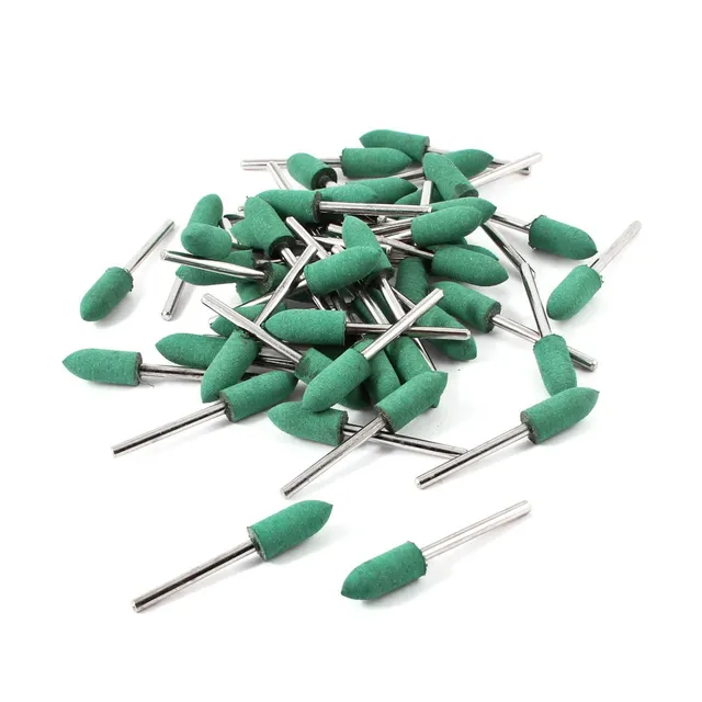 Sourcingmap Pointe à Meuler Tige 3 mm Verte Lot 50