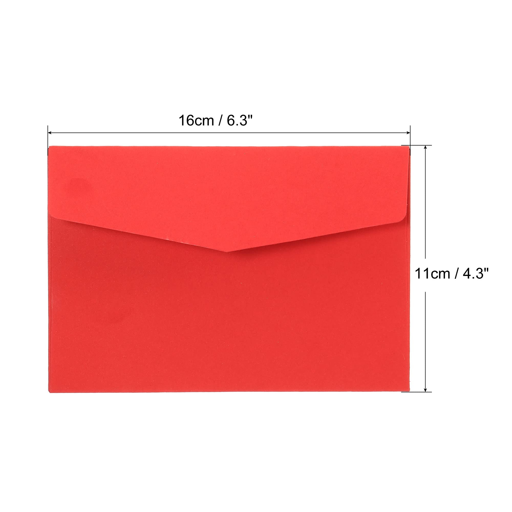 sourcing map Enveloppe Rouge 11x16cm Lot 10 Cartes